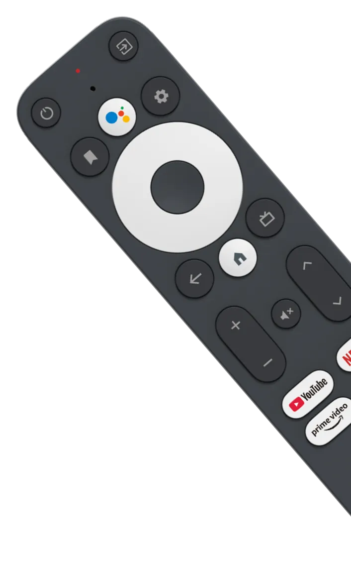 Front de la télécommande du Dongle Android TV de STREAM