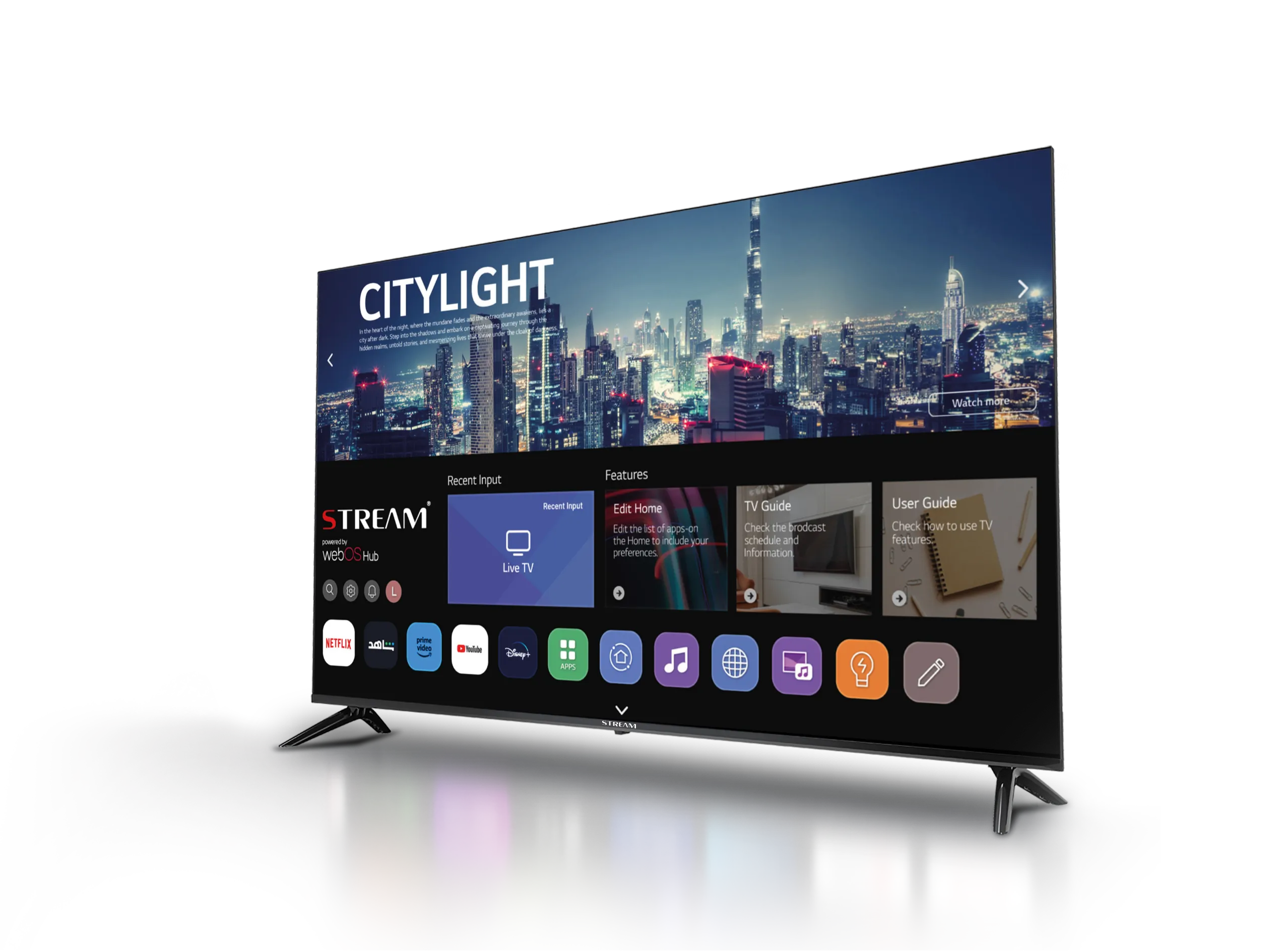 STREAM's TV with a WebOS interface